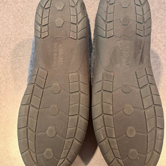 Wembley Felt Slip on Clog Mens Slippers Fleece Lined Wool Memory Foam L 9.5-10 - Picture 7 of 7